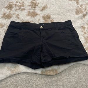 Black jean shorts
